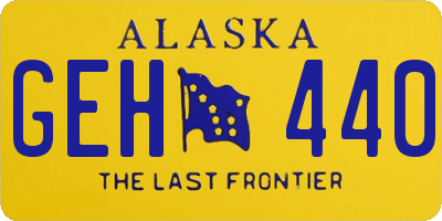 AK license plate GEH440