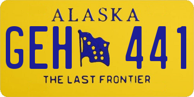 AK license plate GEH441