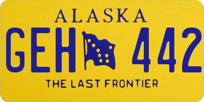AK license plate GEH442