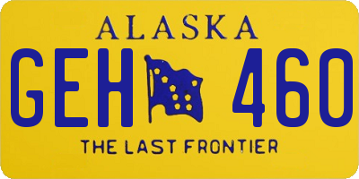 AK license plate GEH460