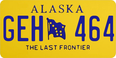 AK license plate GEH464