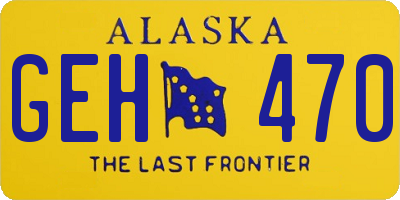 AK license plate GEH470
