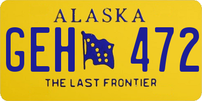 AK license plate GEH472