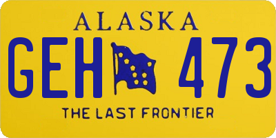 AK license plate GEH473