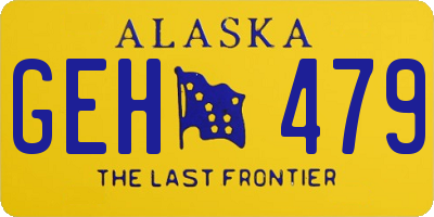 AK license plate GEH479