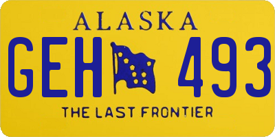 AK license plate GEH493