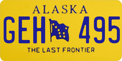 AK license plate GEH495