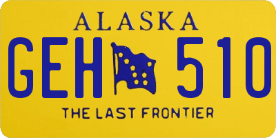 AK license plate GEH510