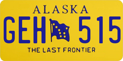 AK license plate GEH515