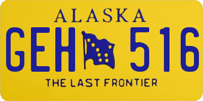 AK license plate GEH516