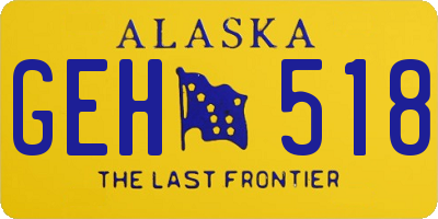 AK license plate GEH518