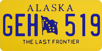 AK license plate GEH519