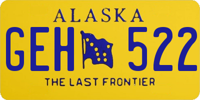 AK license plate GEH522