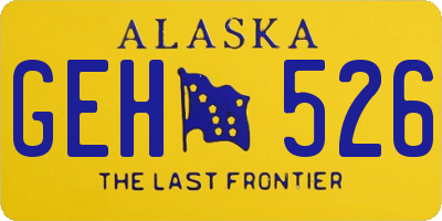 AK license plate GEH526