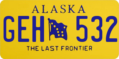 AK license plate GEH532