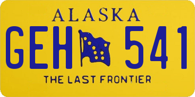 AK license plate GEH541