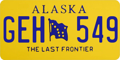 AK license plate GEH549
