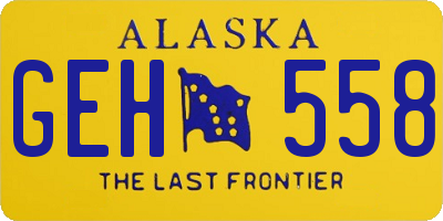 AK license plate GEH558