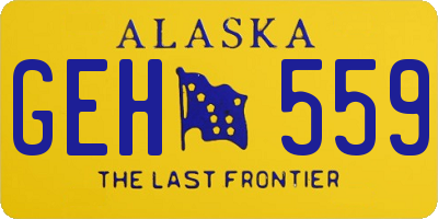 AK license plate GEH559