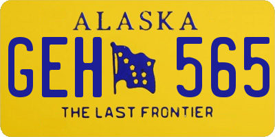 AK license plate GEH565