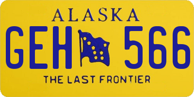 AK license plate GEH566