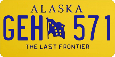 AK license plate GEH571