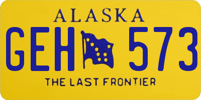 AK license plate GEH573