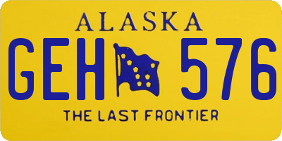 AK license plate GEH576
