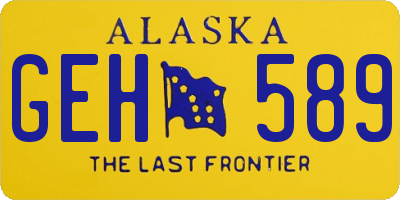 AK license plate GEH589