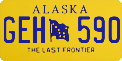 AK license plate GEH590