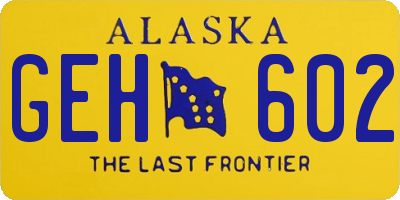 AK license plate GEH602
