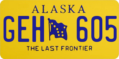 AK license plate GEH605