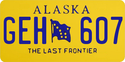 AK license plate GEH607