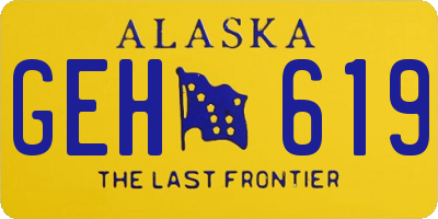 AK license plate GEH619