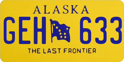 AK license plate GEH633