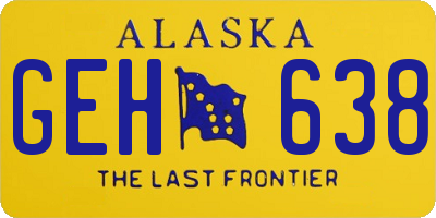 AK license plate GEH638