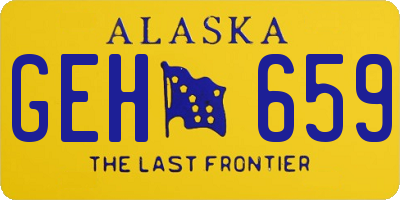 AK license plate GEH659