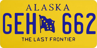 AK license plate GEH662