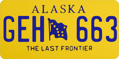 AK license plate GEH663