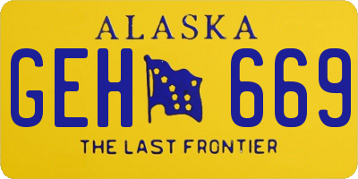 AK license plate GEH669