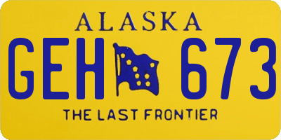 AK license plate GEH673