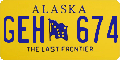 AK license plate GEH674