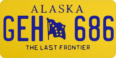 AK license plate GEH686