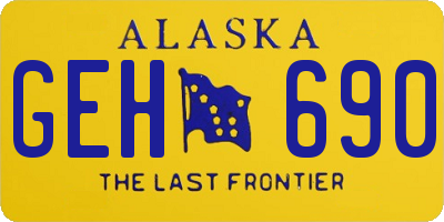 AK license plate GEH690