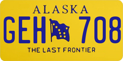 AK license plate GEH708