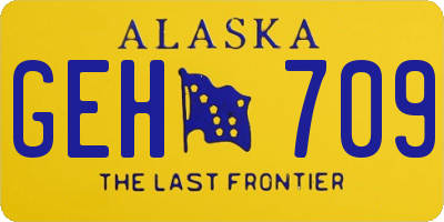 AK license plate GEH709