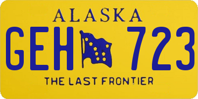 AK license plate GEH723