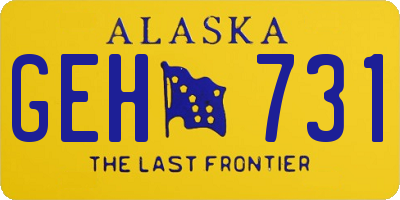AK license plate GEH731