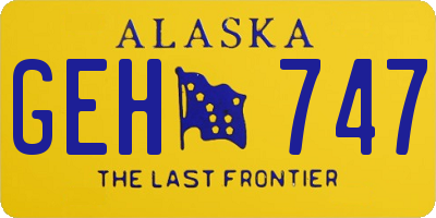 AK license plate GEH747