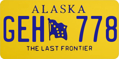 AK license plate GEH778
